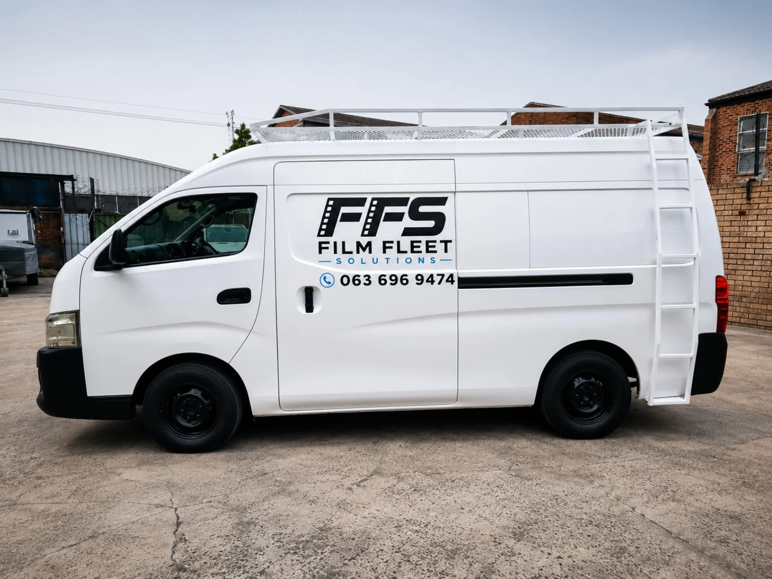 Nissan NV350 High Roof Panel Van — production vehicle for film equipment transport in Cape Town